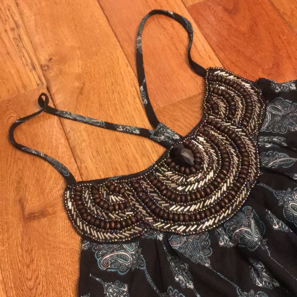 Charlotte Russe beaded sleeveless blouse